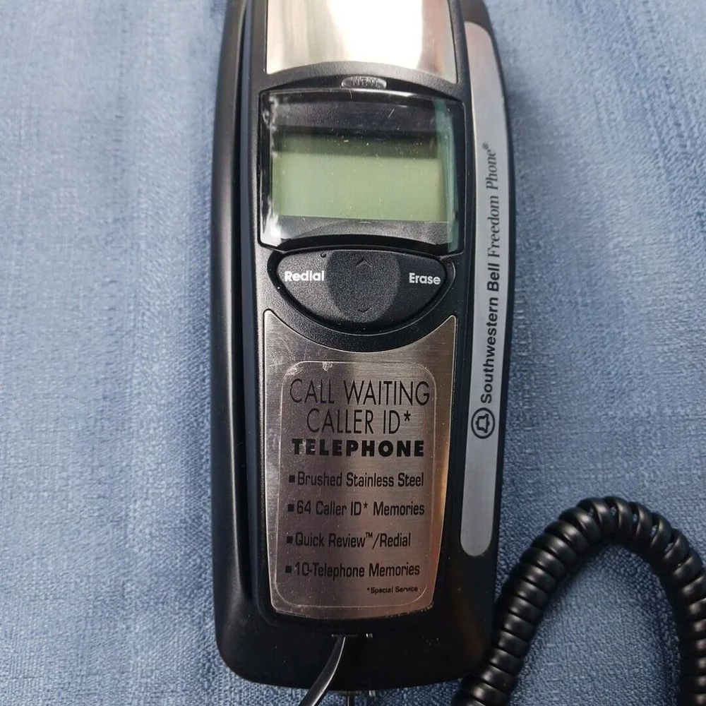 Southwestern Bell Freedom Phone Caller ID Black Stainless FM2560S